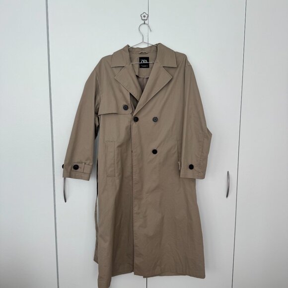 Zara (Eu) Long-Belted Trench Coat - Picture 4 of 5